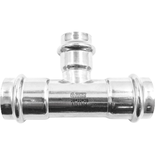 Тройник перех нерж AISI304 Дн28х22х28 пресс FS131 SantechSystems