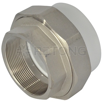Муфта PP-R бел комб разъем Дн75х2 1/2" ВР VALFEX 11155212