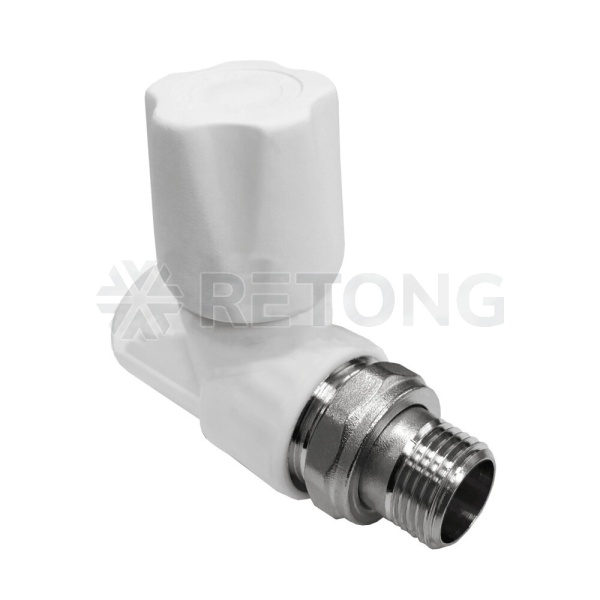 Клапан PP-R бел запорн Дн20х1/2" Ру25 НР прям д/рад VALFEX 1014620012