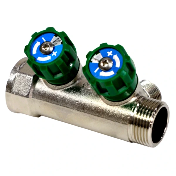 Коллектор лат клап рег 3/4" м/р 2в 1/2" ПУ н/р 36мм M210 SantechSystems