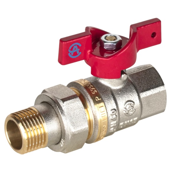 Кран шар лат 1007 Euro нк Ду15 Ру40 м/амер полн баб Aquasfera 1007-01 .