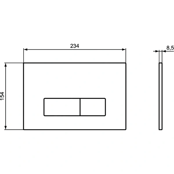 Кнопка д/инст пласт пневм бел гл OLEAS P2 Ideal Standard R0119AC