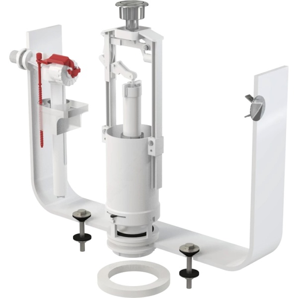 Арматура д/бачка набор 1/2" пл/ш б/под хр кноп 1реж Alca SA2000 1/2" CHROM