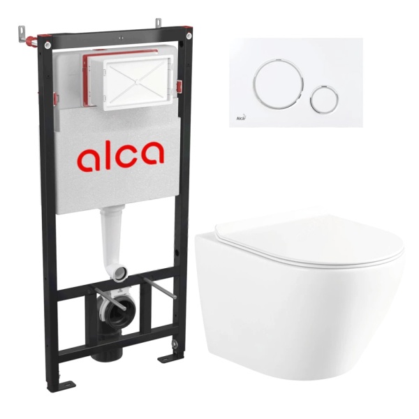 Система инсталл Circulo б/о унитаз+кн/бел сид дюр микр Selena/Alcaplast C001WGT/M770