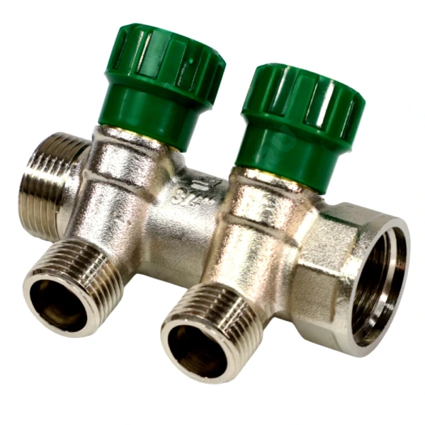Коллектор лат клап рег 3/4" м/р 2в 1/2" ПУ н/р 36мм M210 SantechSystems