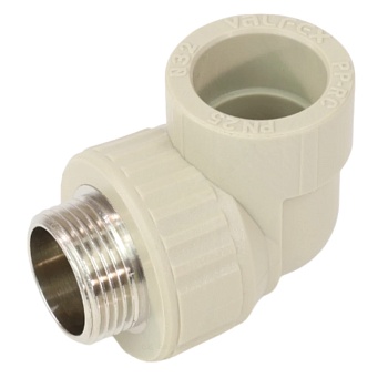 Угольник PP-R сер комб Дн32х3/4" НР VALFEX 10126132Г