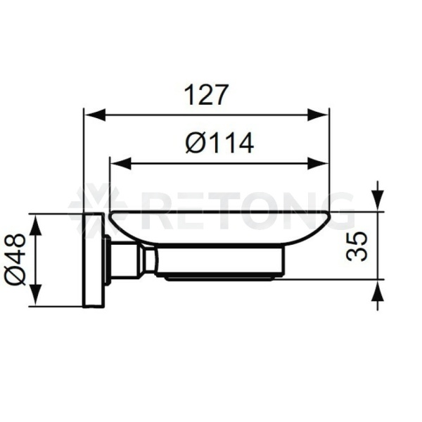 Мыльница IOM с держат прозр стекло хром Ideal Standard A9123AA