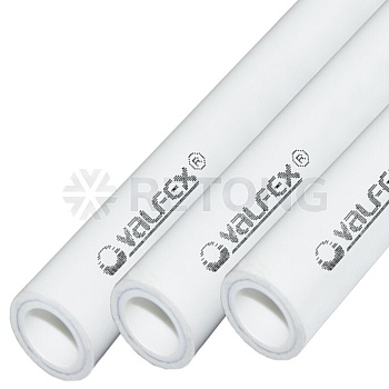 Труба PP-R бел арм алюм Дн25х4,2 Ру25 SDR6 90С 4м VALFEX 10104025
