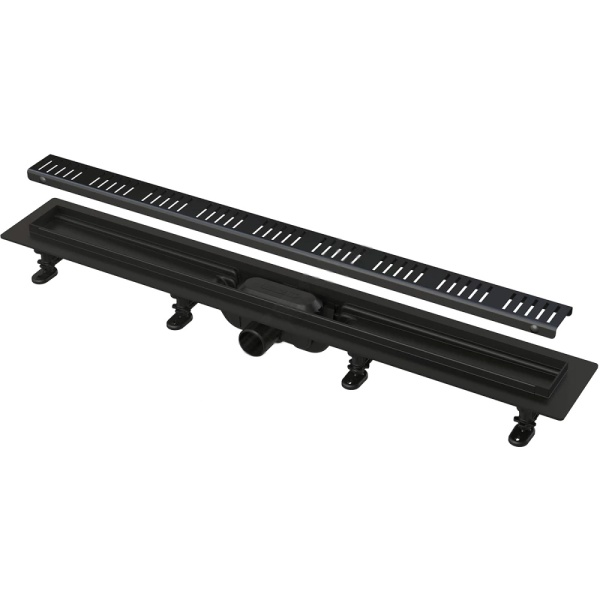 Лоток душев гор/вып комб/з Дн40 650х60 нж/реш черн Alca APZ10BLACK-650M