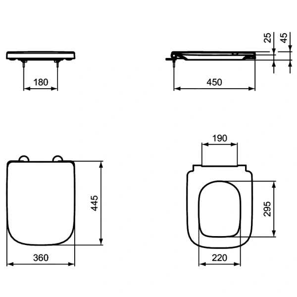 Сиденье д/унит I.life A дюр микр Ideal Standard T453101