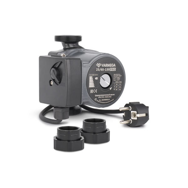 Насос циркуляционный Varmega VMCP02 PRO 25/60 130, VMCP02-25601302, с гайками