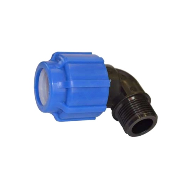 Отвод компресс ПЭ Дн40х1"х90гр НР Ру16 VALFEX 1210012440100