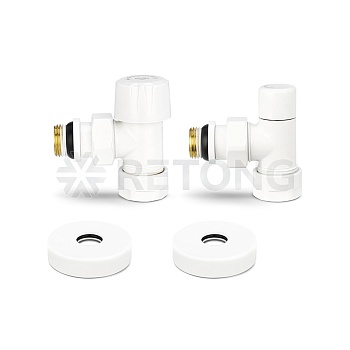 Комплект термостатический с запорным клапаном Varmega №1 VMDV10-110415, 1/2" x 3/4"EK ВР-НР, угловой