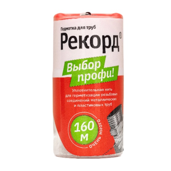 Нить уплотнит 160м бел Рекорд 04066