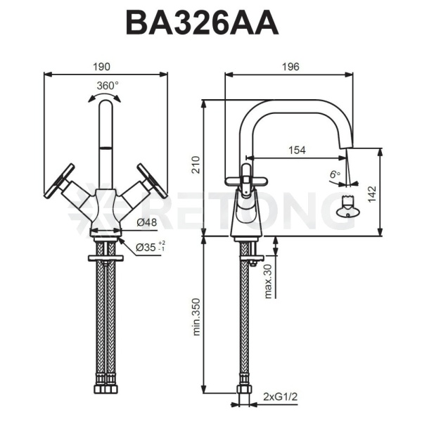 Смес/умыв ART к/затв Vidima BA326AA.