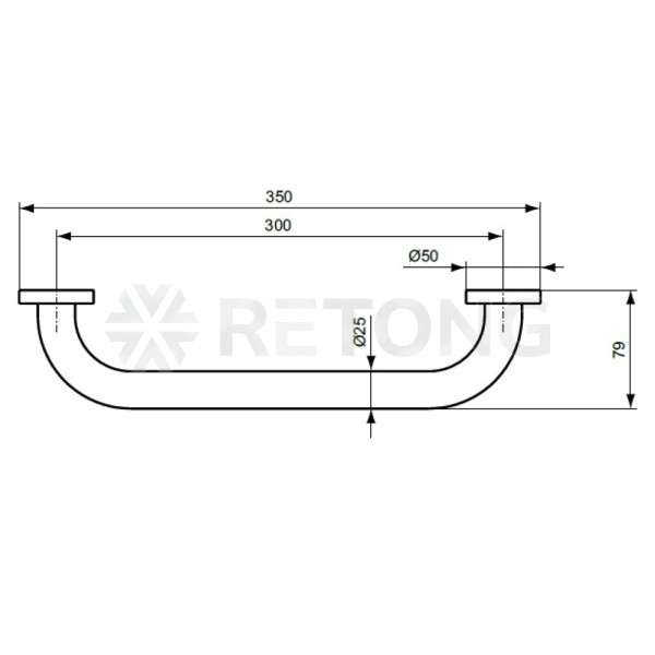 Поручень IOM прямой 300мм хром Ideal Standard A9126AA
