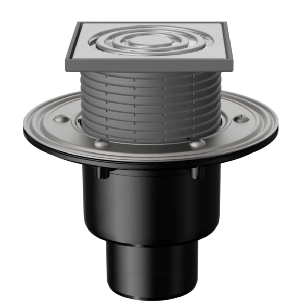 Трап рег верт/вып сух/затв Дн50/75/110 нерж/реш 125х125 T 310.1 SNsP Fachmann 04.020