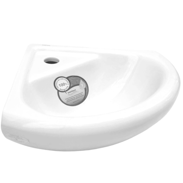 Умывальник угловой Радиан 48 1/вел 1/отв б/к Santeri 1.3130.9.S00.10B.0