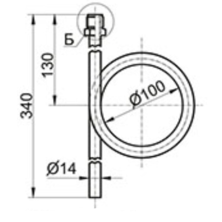 Бобышка ст прям №4 БП-КР-40 G1/2" НР L=40 под кран д/ман Росма 00000024790