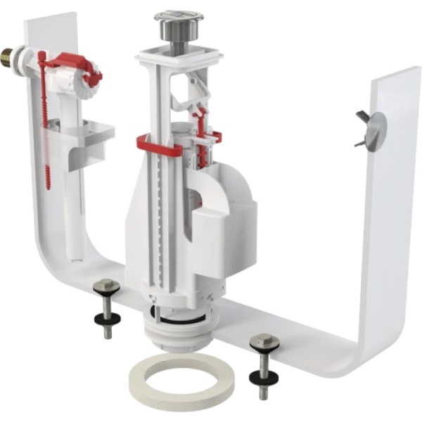 Арматура д/бачка набор 1/2" лат/ш б/под хр кноп 2реж Alca SA08AK 1/2" CHROM