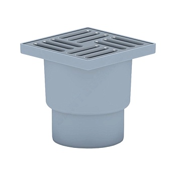 Трап нерег верт/вып сух/затв Дн110 нерж/реш 150х150 АНИ Пласт TQ1212