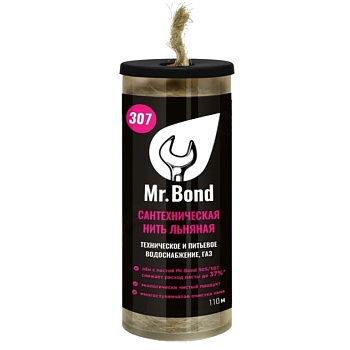 Нить льняная 110м банка Mr.Bond 307 MB5030700110
