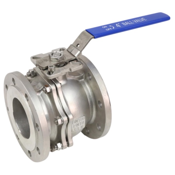 Кран шар SS304 4120HA 2-х сост Ду15 Ру40 фл полн п/эл рук Benarmo