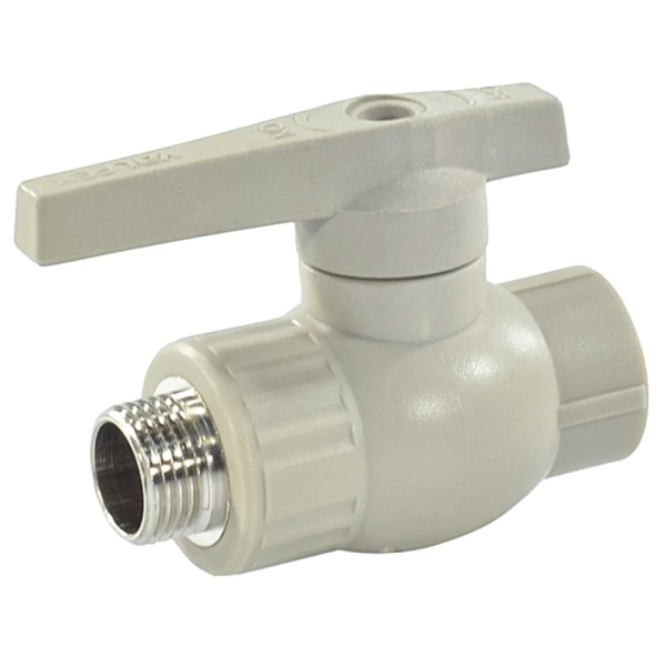 Кран шаровой PP-R сер Дн25х3/4" НР VALFEX 10144225Г