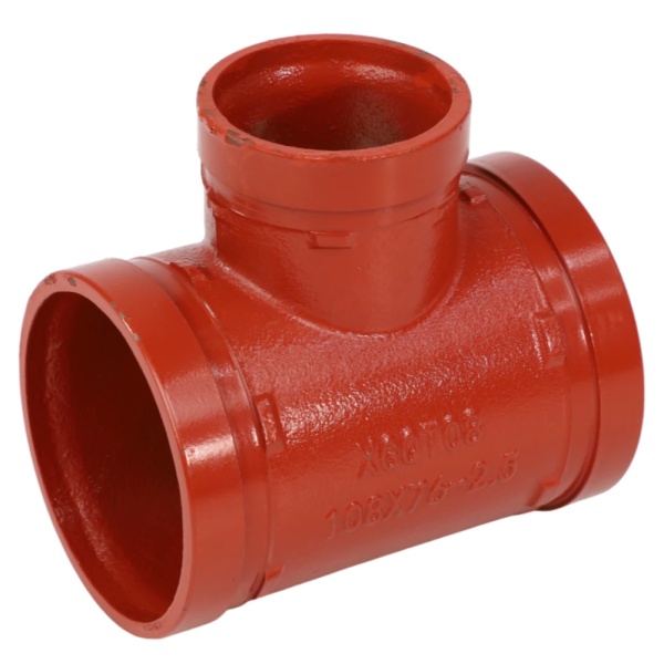 Тройник перех п/муфту Ду200х100 (Дн219х114) грувлок XGQT08 JIANZHI