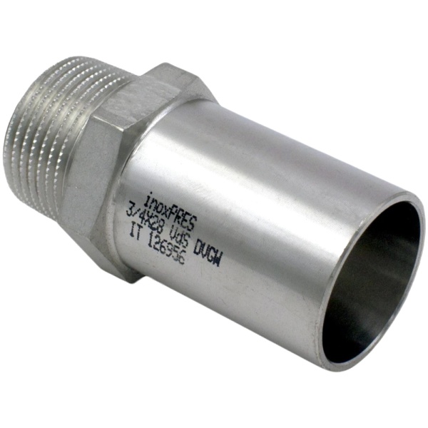 Переход нерж AISI316L Дн22х3/4" Ру16 труба/НР Inoxpres RM 269304122