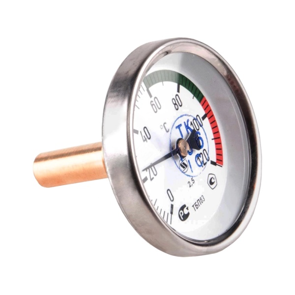 Термометр биметалл ТБП-Т 120С Дк100 L=160 G1/2" осев ЗТП Минск