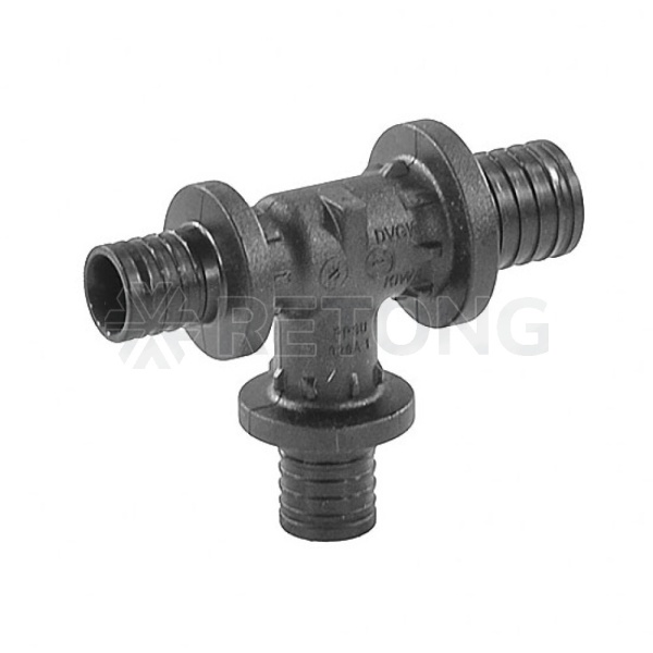 Тройник PE-X PPSU аксиал Дн32х20х32 перех RAUTITAN PX Rehau 11600651001