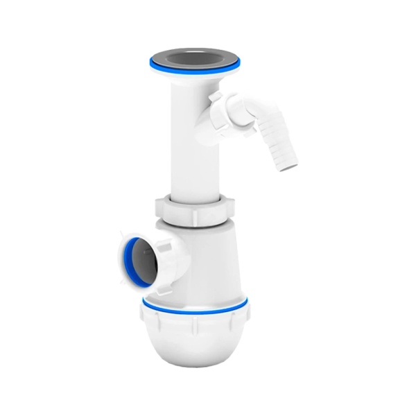 Сифон умыв/мойка бут лит/вып 1 1/2"x40 отв нерж/сетка Ани Грот АНИ Пласт A2000