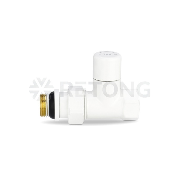 Радиаторный клапан ручной регулировки Varmega VMDV02-110404, 1/2" ВР-НР, прямой, белый