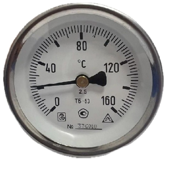 Термометр биметалл ТБ-100 160С Дк100 L=50 G1/2" осев Багория