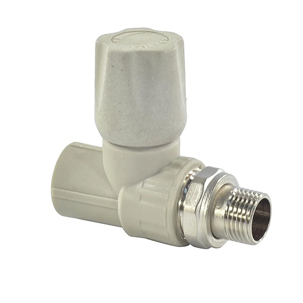 Клапан PP-R сер запорн Дн20х1/2" Ру25 НР прям д/рад VALFEX 1014620012Г