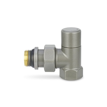 Запорный радиаторный клапан Varmega VMDV03-310404, 1/2" ВР-НР, угловой, серый