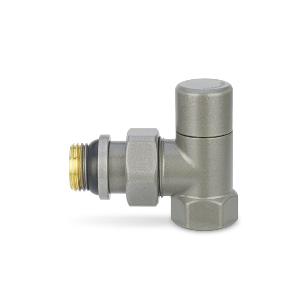 Запорный радиаторный клапан Varmega VMDV03-310404, 1/2" ВР-НР, угловой, серый
