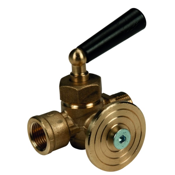 Кран д/ман лат R228I G1/2" Ру16 м/р рук фл Giacomini R228IY003