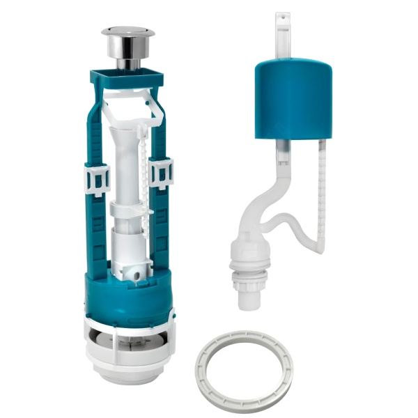 Арматура д/бачка набор 1/2" пл/ш н/под хр кноп 1реж Инкоэр СБ1-НпрН-А-В