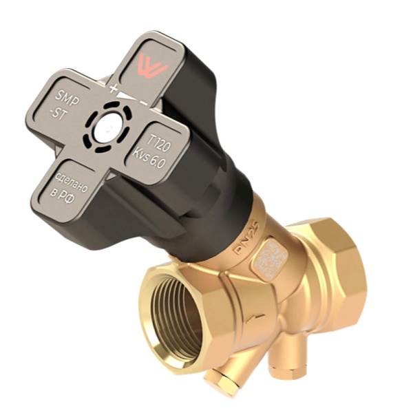 Клапан баланс лат SMP ST Ду15 Ру25 м/м Kvs3.1 WETVEL SMP-15-ST