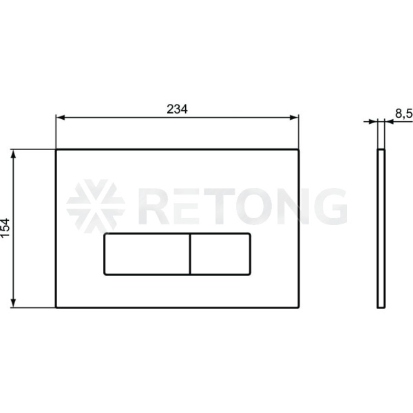 Кнопка д/инст пласт пневм бел гл OLEAS P2 Ideal Standard R0119AC