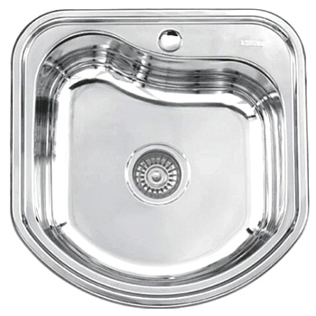 Мойка нерж врезн Декор 480х490 0,8мм в/к сиф 3 1/2 Ledeme L64948