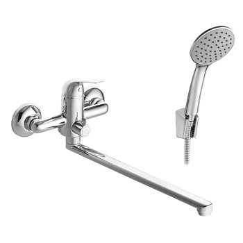 Смес/ванна Нико однор дл/изл плоск Lобр в/к Santek WH5A12005C001