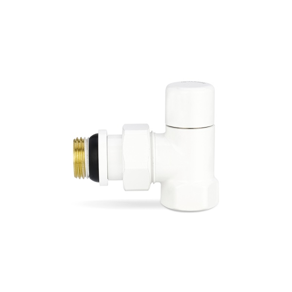 Запорный радиаторный клапан Varmega VMDV03-110404, 1/2" ВР-НР, угловой, белый