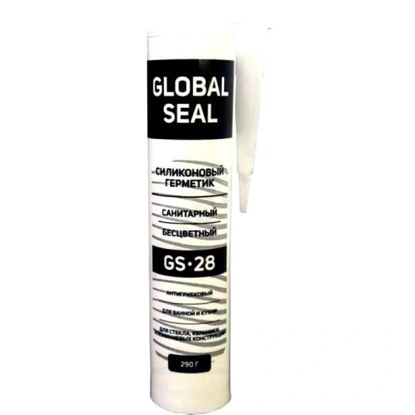 Герметик силикон санитарный 290гр бесцветный GS28 GlobalSeal
