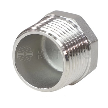 Заглушка нерж SS304 Ду15 (1/2") НР Benarmo