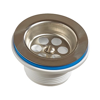 Выпуск мойки 1 1/2" нерж/сетка Орио А-4004-02