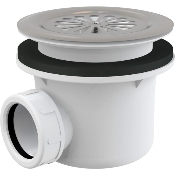 Сифон д/поддона h=84мм 1 1/2"x90/40 нерж/сетка Alca A48