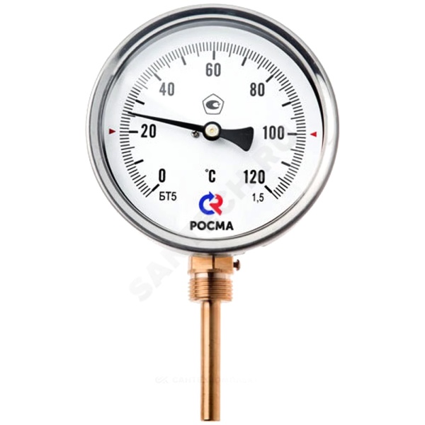 Термометр биметалл БТ-32.211 120С Дк63 L=46 G1/2" рад Росма 00000002443